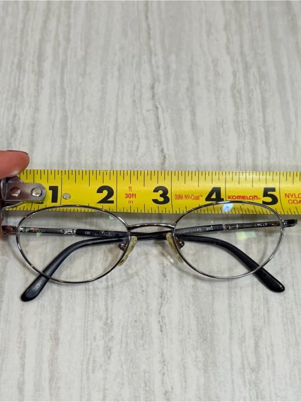 Gucci Silver Metal Oval Women's Glasses with Black Case